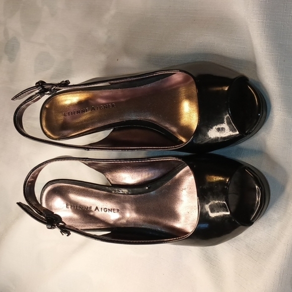 NWOT. Aigner patent slingbacks 6.5 - Picture 3 of 5